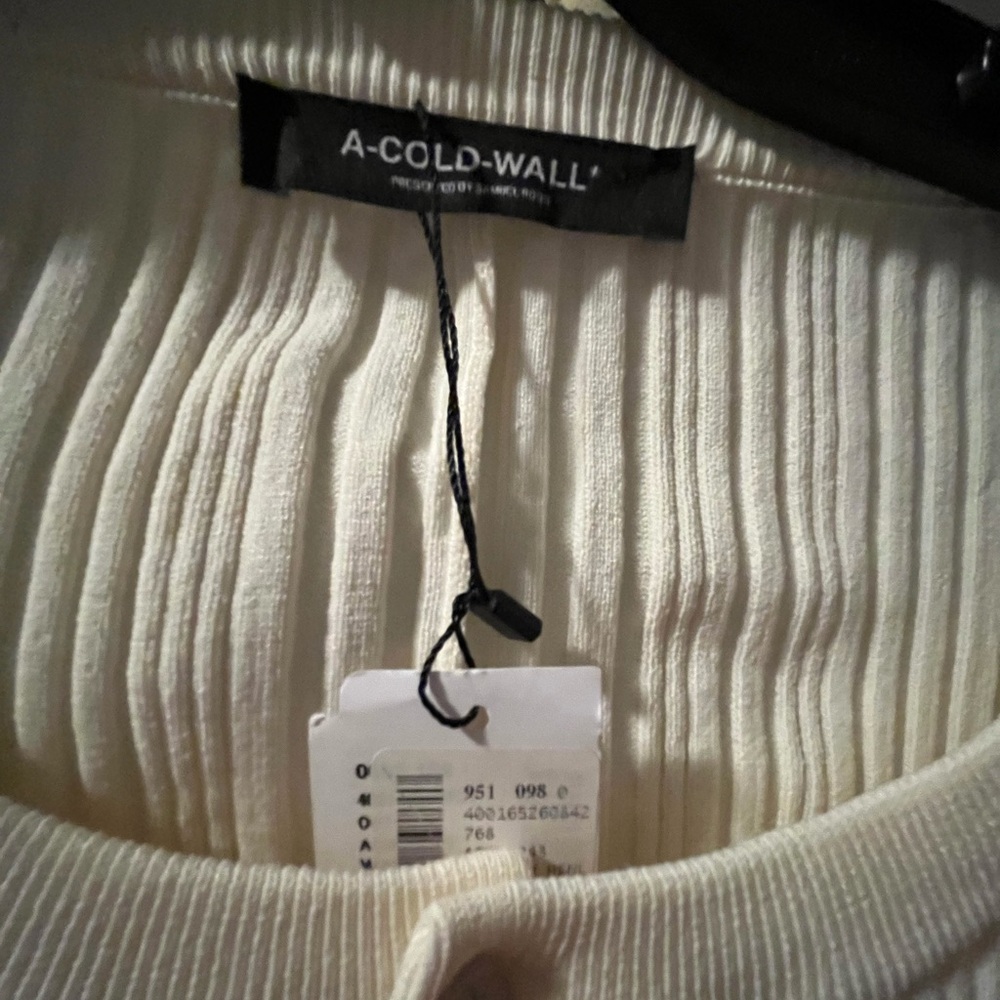 A-COLD-WALL* Cream Ribbed Top - Picture 2 of 6